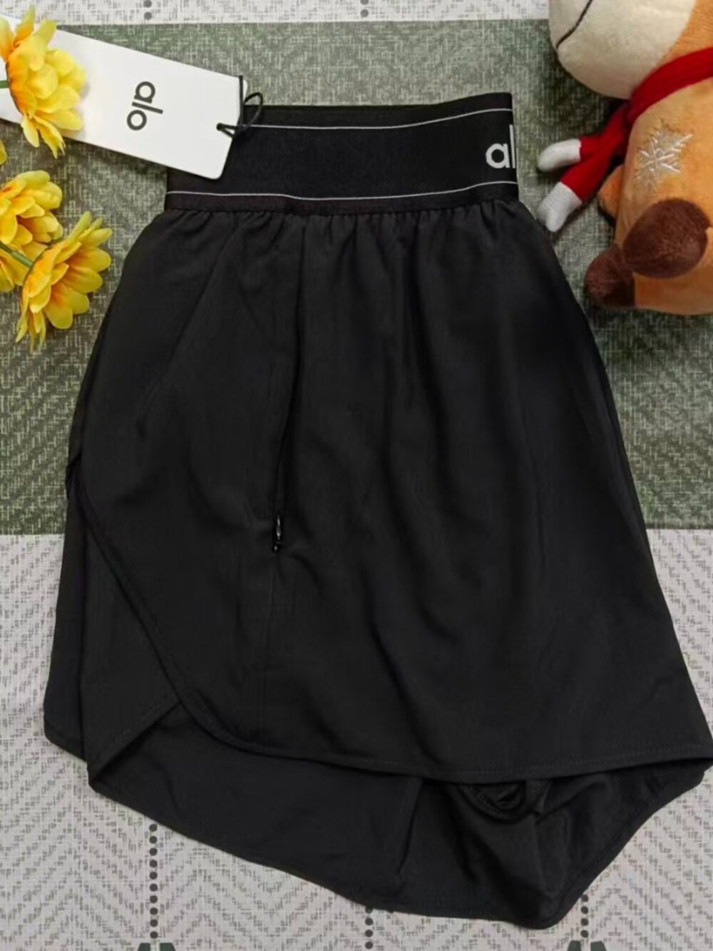 👩🚒Black ALO Match Point Short😋High-Rise |Versatile|New With Tags - Picture 7 of 8
